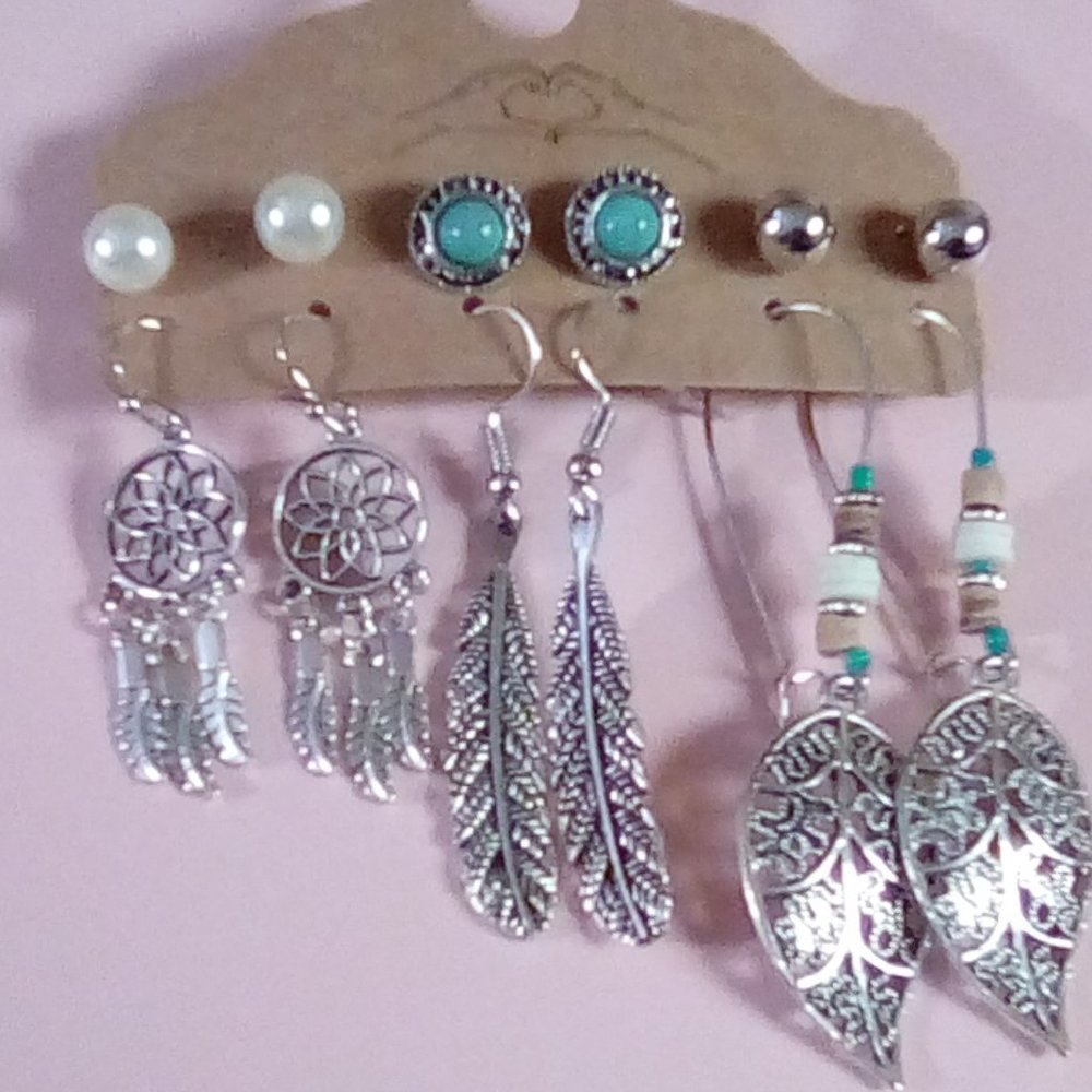 6 Pair of Boho Earrings